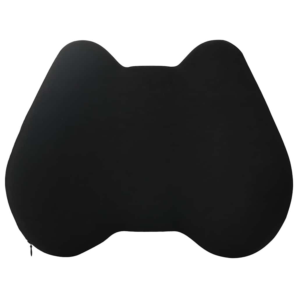 Μαξιλάρι Πλάτης Μονόχρωμο Μαύρο 40 x 32 x 13 εκ Αφρός Μνήμης - Pakobazaar