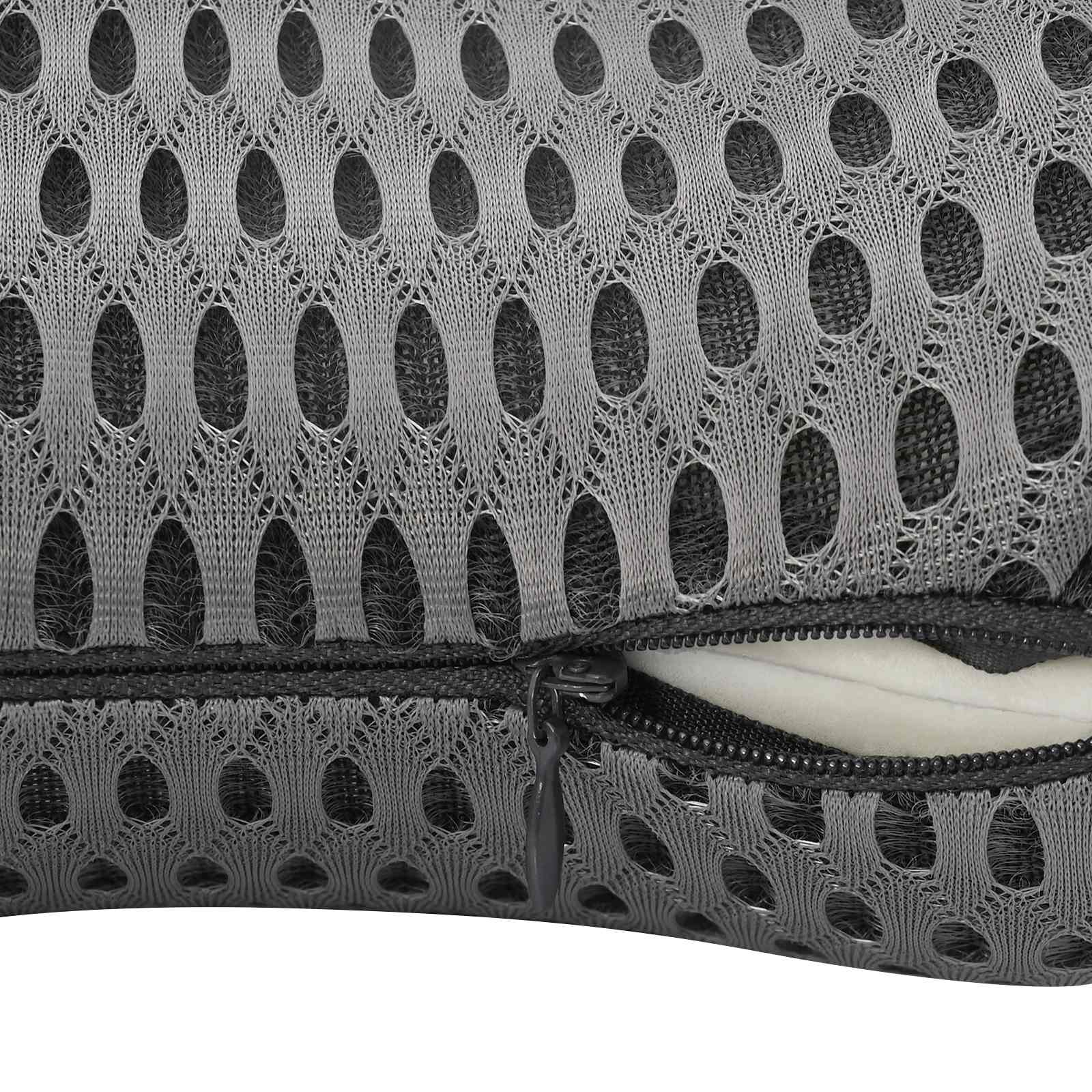 Σετ Μαξιλαριών Μονόχρωμο Ρυθμιζόμενος 2 pcs Γκρι Αφρός Μνήμης - Pakobazaar