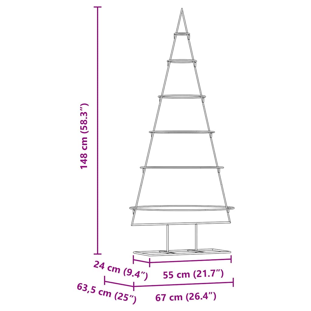 Μεταλλικό χριστουγεννιάτικο δέντρο με βάση Χρυσό 148 εκ. - Pakobazaar