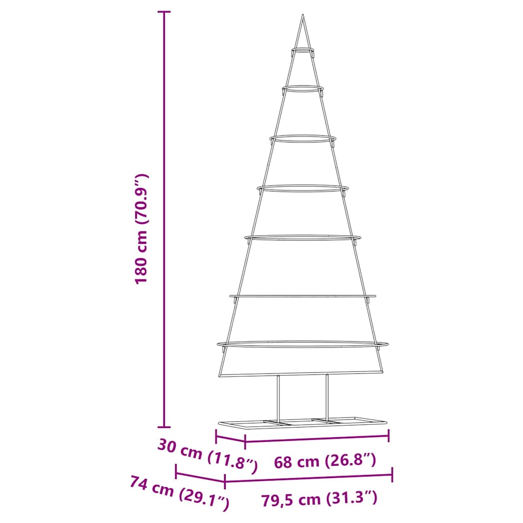 Μεταλλικό χριστουγεννιάτικο δέντρο με βάση Χρυσό 180 cm - Pakobazaar