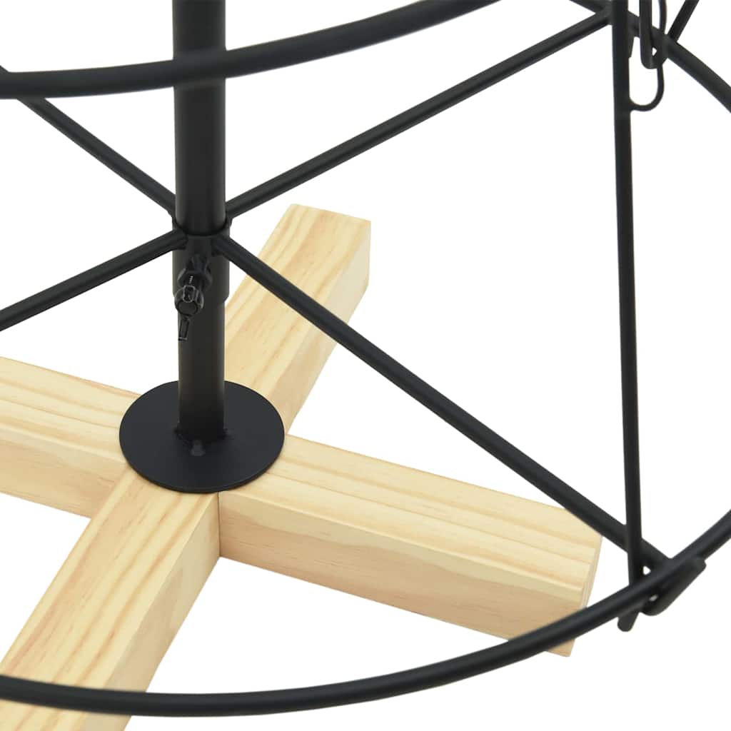 Χριστουγεννιάτικο Δέντρο Κώνος με βάση Μαύρο 126 cm Ατσάλι - Pakobazaar