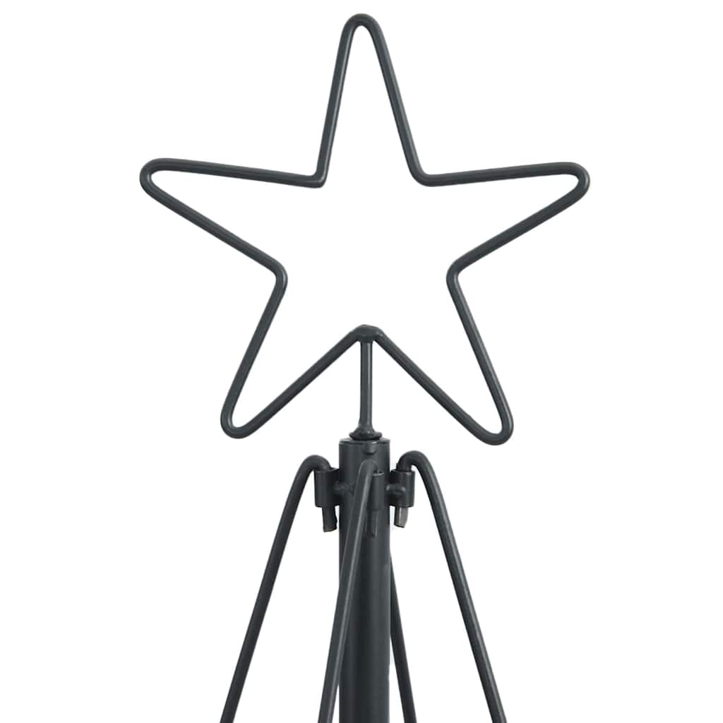 Χριστουγεννιάτικο Δέντρο Κώνος με βάση Μαύρο 154 cm Ατσάλι - Pakobazaar