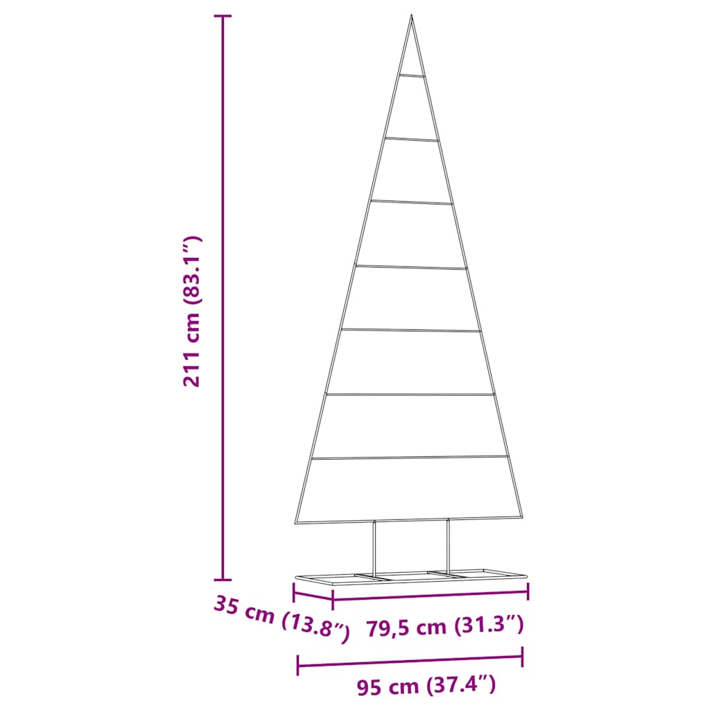 Μεταλλικό χριστουγεννιάτικο δέντρο με βάση Χρυσό 211 εκ - Pakobazaar