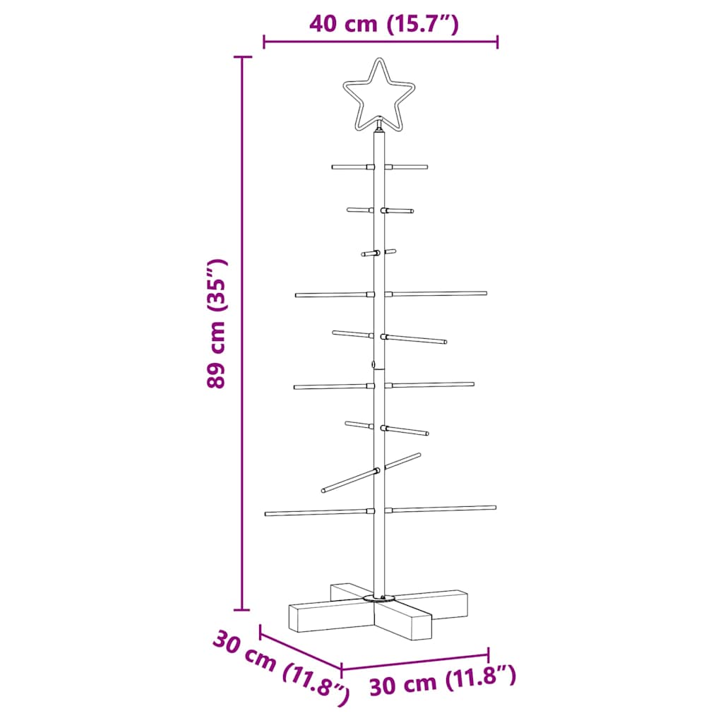 Μεταλλικό χριστουγεννιάτικο δέντρο με βάση Μαύρο 89 cm - Pakobazaar