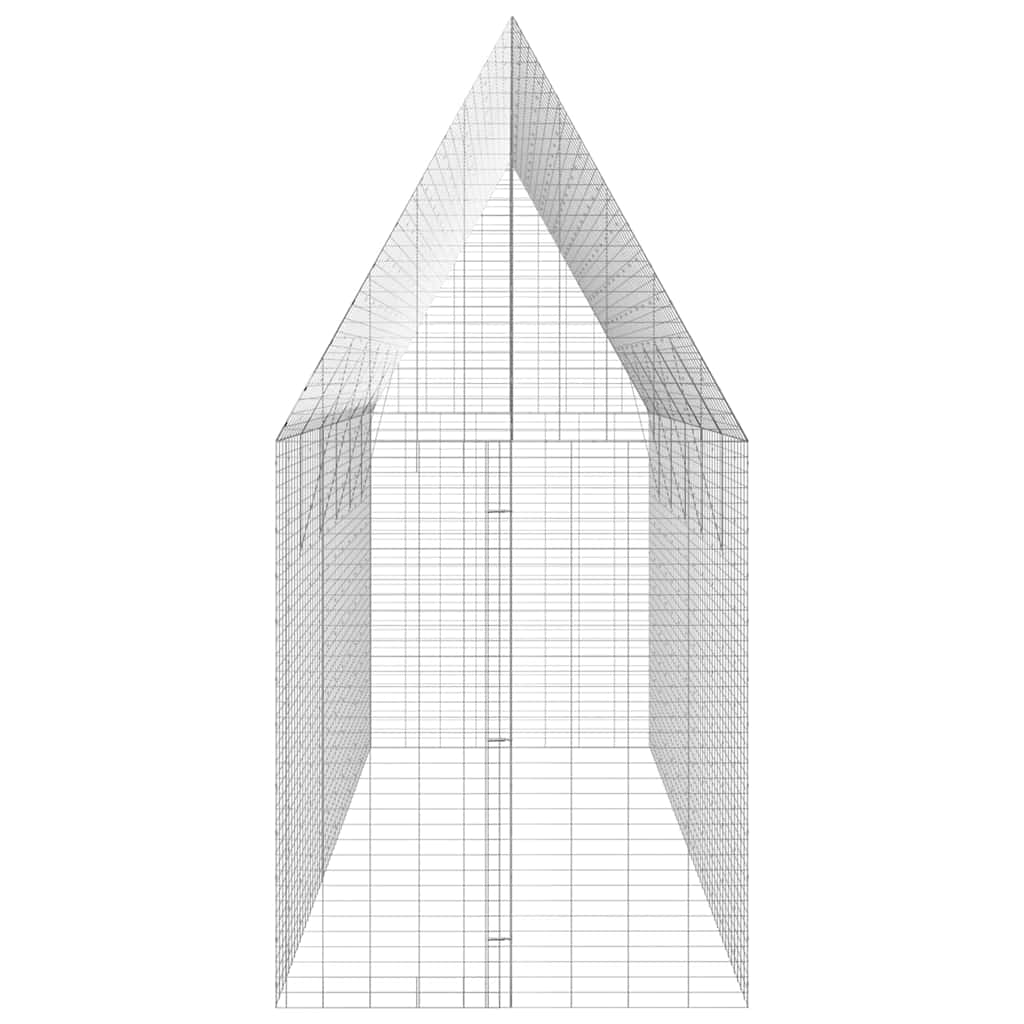 Κλουβί για κότες 2 pcs Ασημί 600 x 100 x 210 εκ.