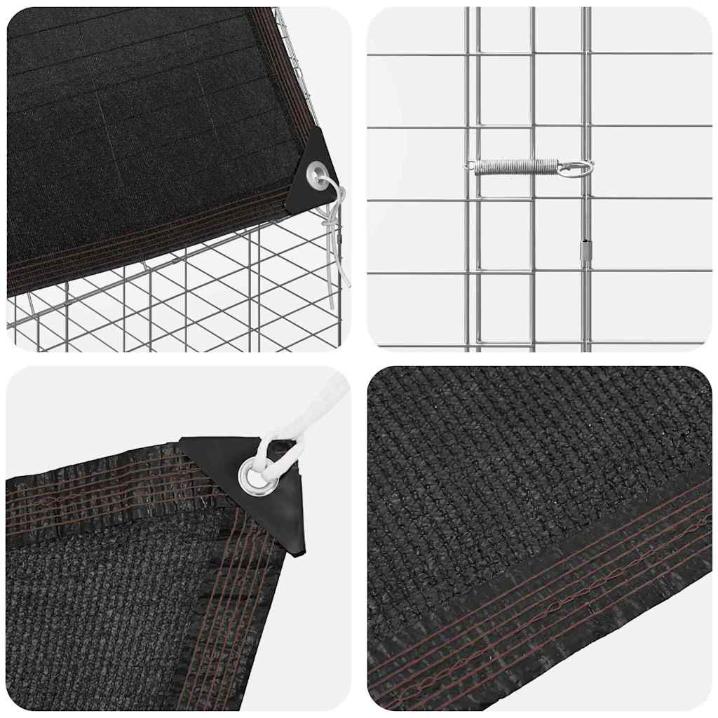 Κλουβί για κότες 2 pcs Ασημί 600 x 100 x 210 εκ.