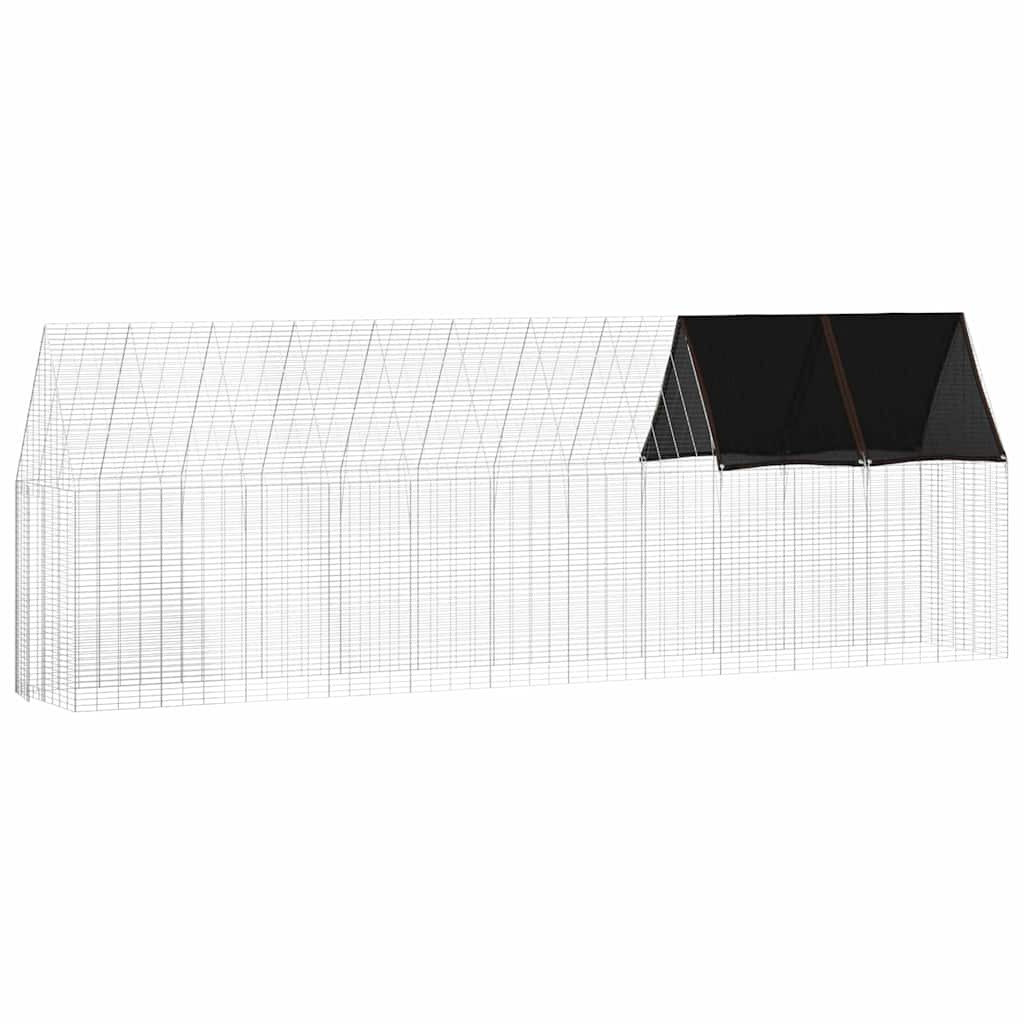 Κλουβί για κότες 2 pcs Ασημί 600 x 100 x 210 εκ.