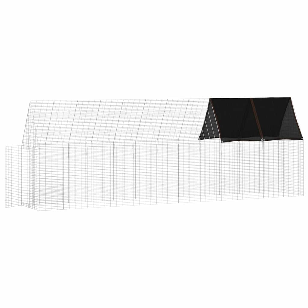 Κλουβί για κότες 2 pcs Ασημί 600 x 100 x 210 εκ.