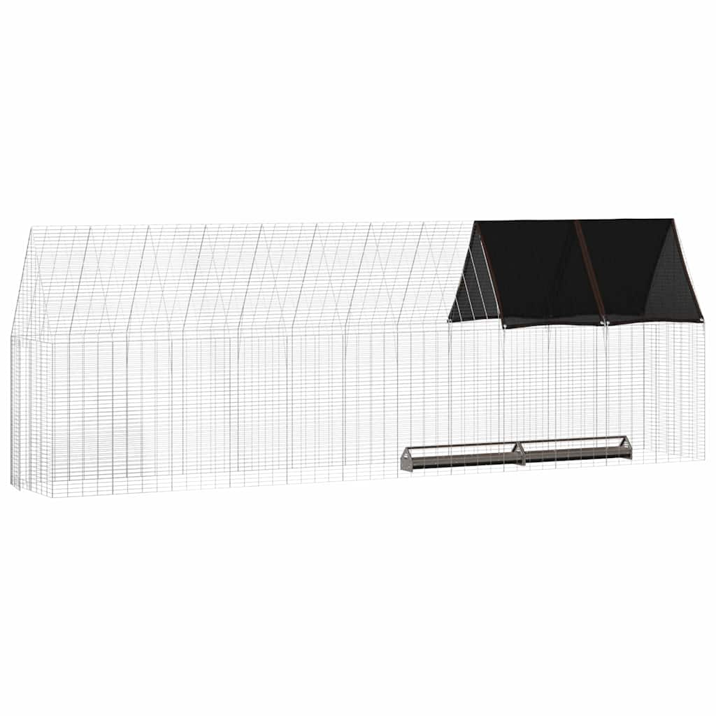 Κλουβί για κότες 2 pcs Ασημί 600 x 100 x 210 εκ.