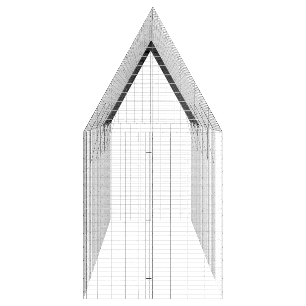 Κλουβί για κότες 2 pcs Ασημί 600 x 100 x 210 εκ.