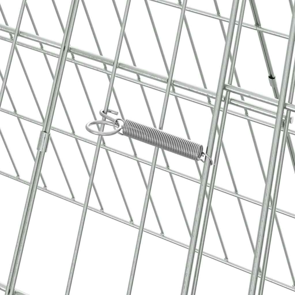 Κλουβί για κότες Ασημί 215 x 55 x 55 εκ. Επικαλυμμένος Χάλυβας