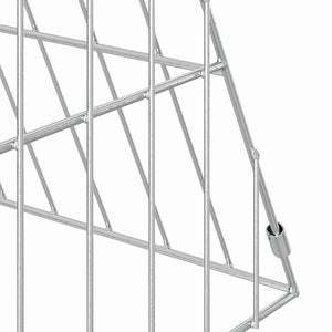 Κλουβί για κότες Ασημί 215 x 55 x 55 εκ. Γαλβανισμένος Χάλυβας