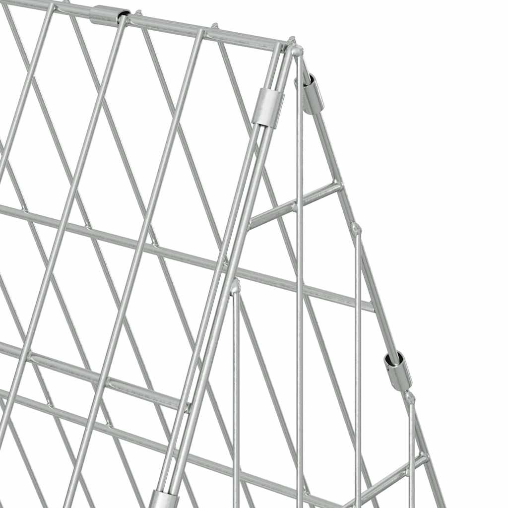 Κλουβί για κότες Ασημί 215 x 55 x 55 εκ. Επικαλυμμένος Χάλυβας
