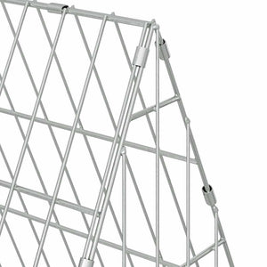 Κλουβί για κότες Ασημί 215 x 55 x 55 εκ. Γαλβανισμένος Χάλυβας