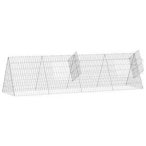 Κλουβί για κότες Ασημί 215 x 55 x 55 εκ. Γαλβανισμένος Χάλυβας