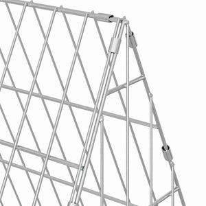 Κλουβί για κότες Ασημί 430 x 55 x 55 εκ. Γαλβανισμένος Χάλυβας