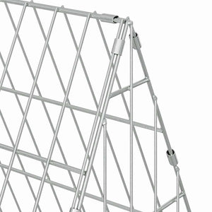 Κλουβί για κότες Ασημί 650 x 55 x 55 εκ. Γαλβανισμένος Χάλυβας