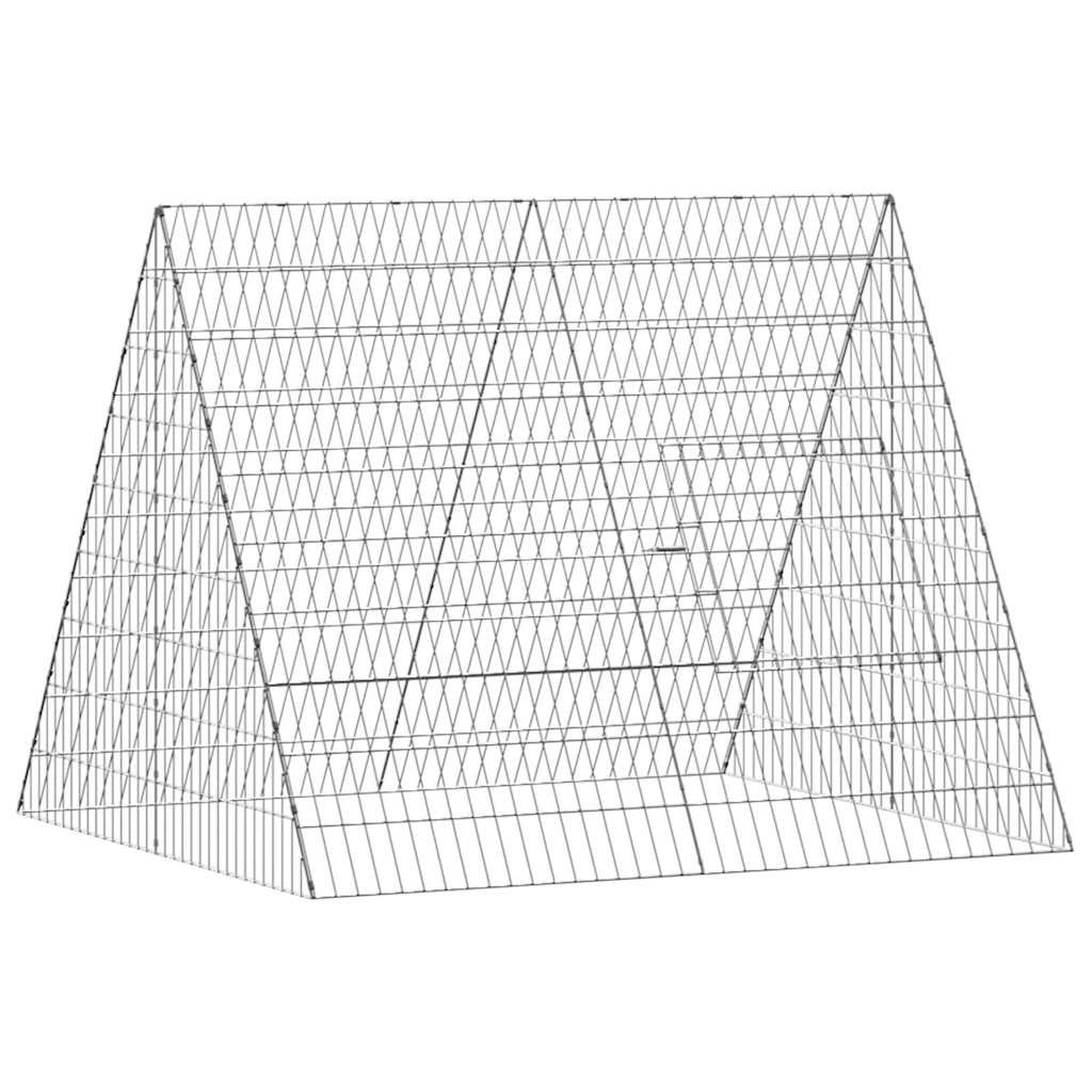Κλουβί για κότες Ασημί 110 x 100 x 85 εκ. Επικαλυμμένος Χάλυβας