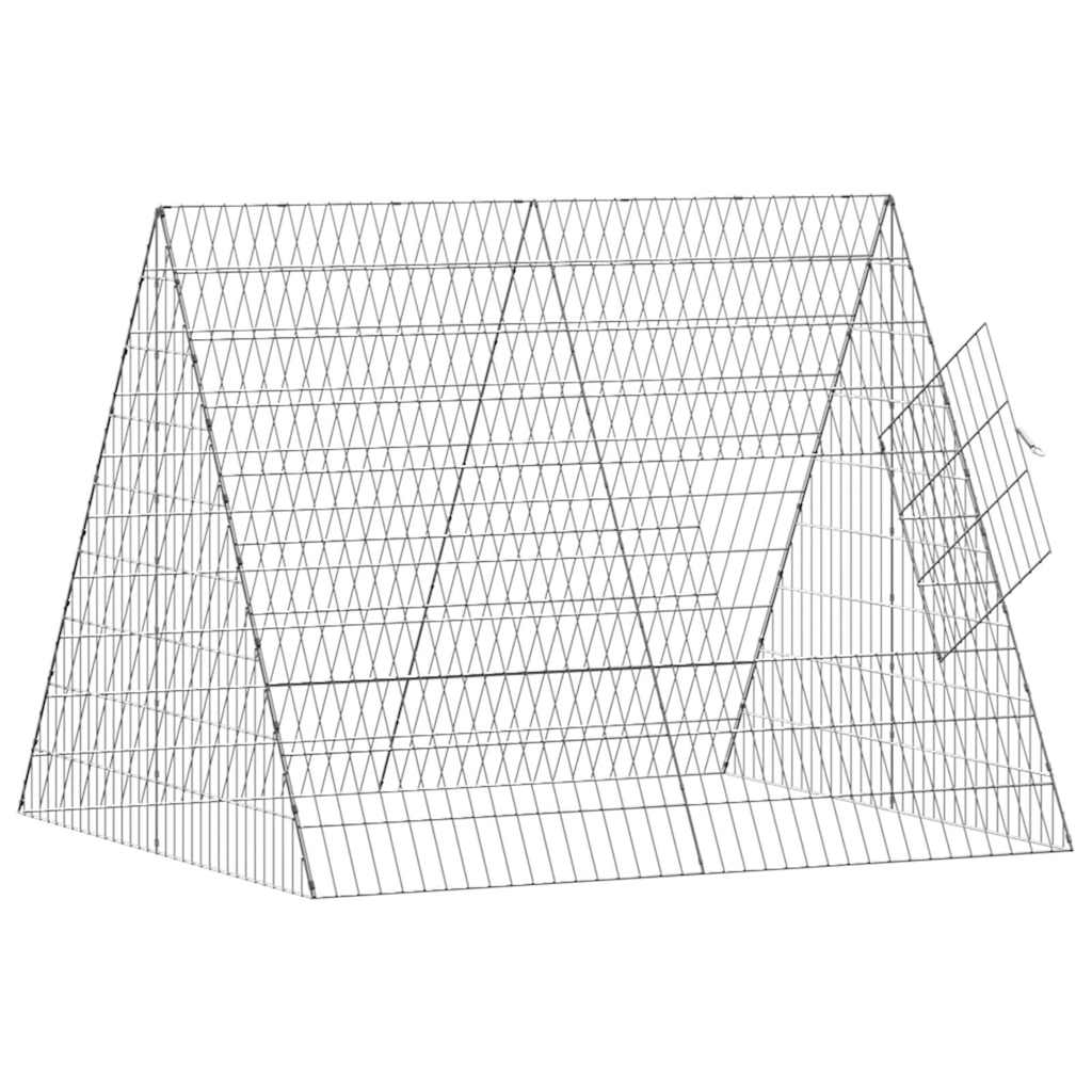 Κλουβί για κότες Ασημί 110 x 100 x 85 εκ. Επικαλυμμένος Χάλυβας