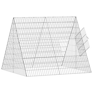 Κλουβί για κότες Ασημί 110 x 100 x 85 εκ. Γαλβανισμένος Χάλυβας