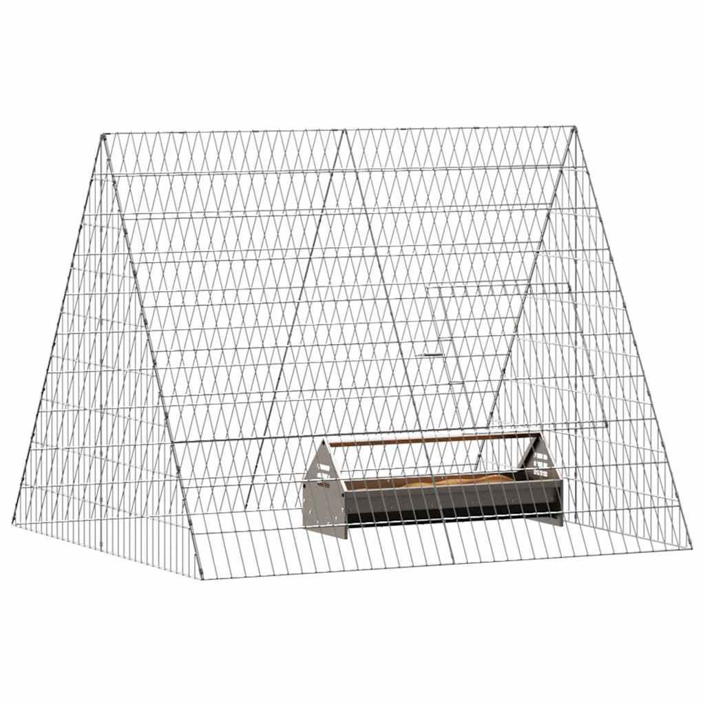 Κλουβί για κότες Ασημί 110 x 100 x 85 εκ. Επικαλυμμένος Χάλυβας
