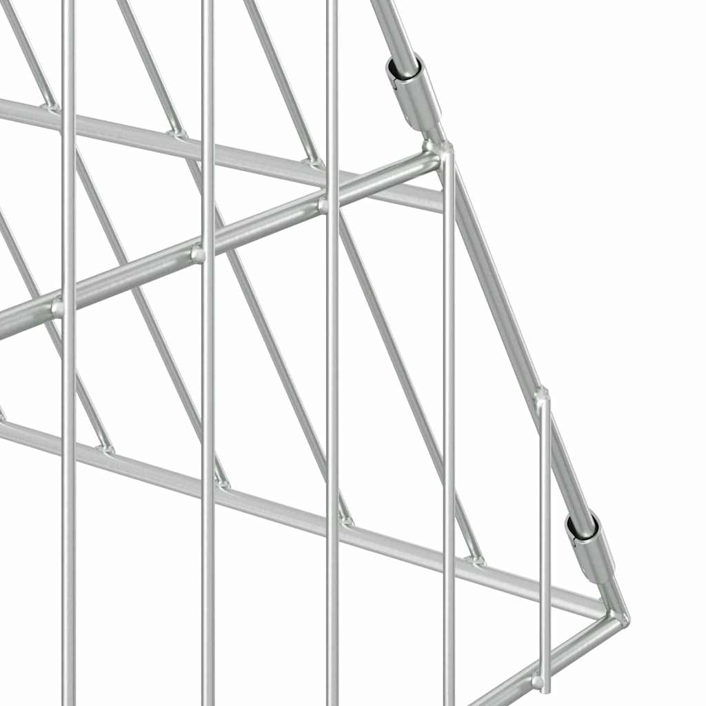 Κλουβί για κότες Ασημί 215 x 100 x 85 εκ. Επικαλυμμένος Χάλυβας