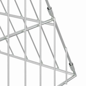 Κλουβί για κότες Ασημί 215 x 100 x 85 εκ. Γαλβανισμένος Χάλυβας