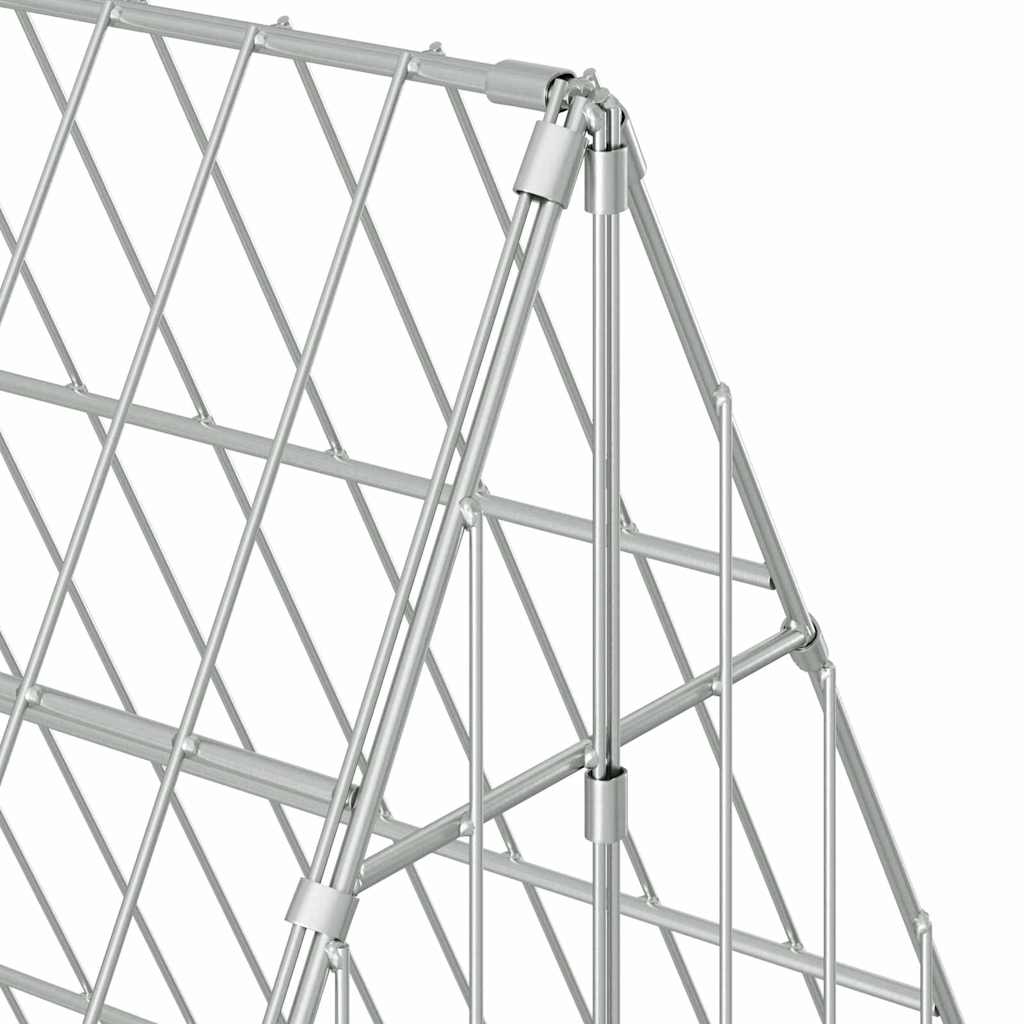 Κλουβί για κότες Ασημί 215 x 100 x 85 εκ. Επικαλυμμένος Χάλυβας
