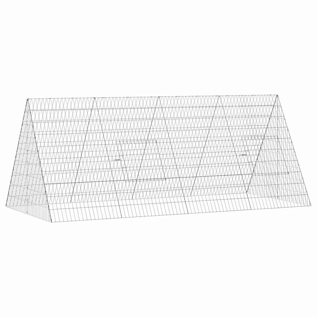 Κλουβί για κότες Ασημί 215 x 100 x 85 εκ. Επικαλυμμένος Χάλυβας