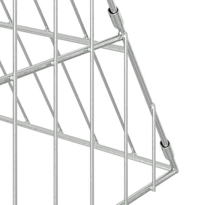 Κλουβί για κότες Ασημί 430 x 100 x 85 εκ. Γαλβανισμένος Χάλυβας