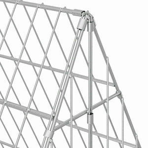 Κλουβί για κότες Ασημί 430 x 100 x 85 εκ. Γαλβανισμένος Χάλυβας