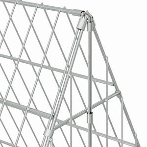 Κλουβί για κότες Ασημί 650 x 100 x 85 εκ. Γαλβανισμένος Χάλυβας