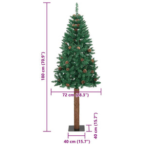 Λεπτό Χριστουγεννιάτικο Δέντρο Πράσινο 180 cm