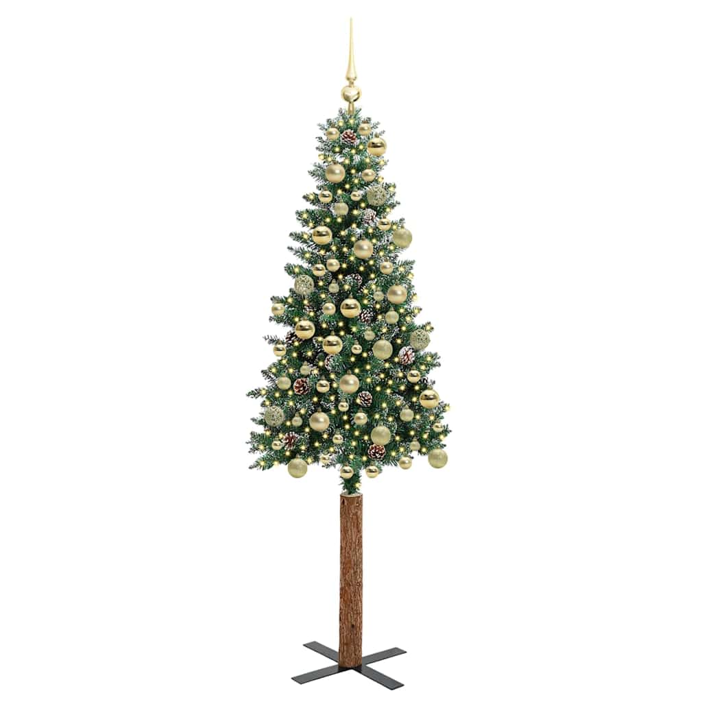 Λεπτό Χριστουγεννιάτικο Δέντρο με 300 LED Πράσινο 180 cm - Pakobazaar
