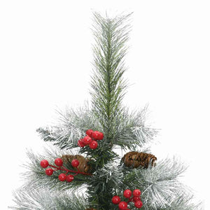 Τεχνητό Χριστουγεννιάτικο Δέντρο Πράσινο και λευκό 120 cm - Pakobazaar