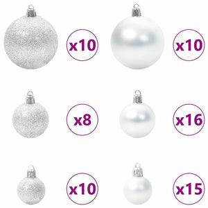 Τεχνητό Λεπτό Χριστουγεννιάτικο Δέντρο Πράσινο και Λευκό 210 cm