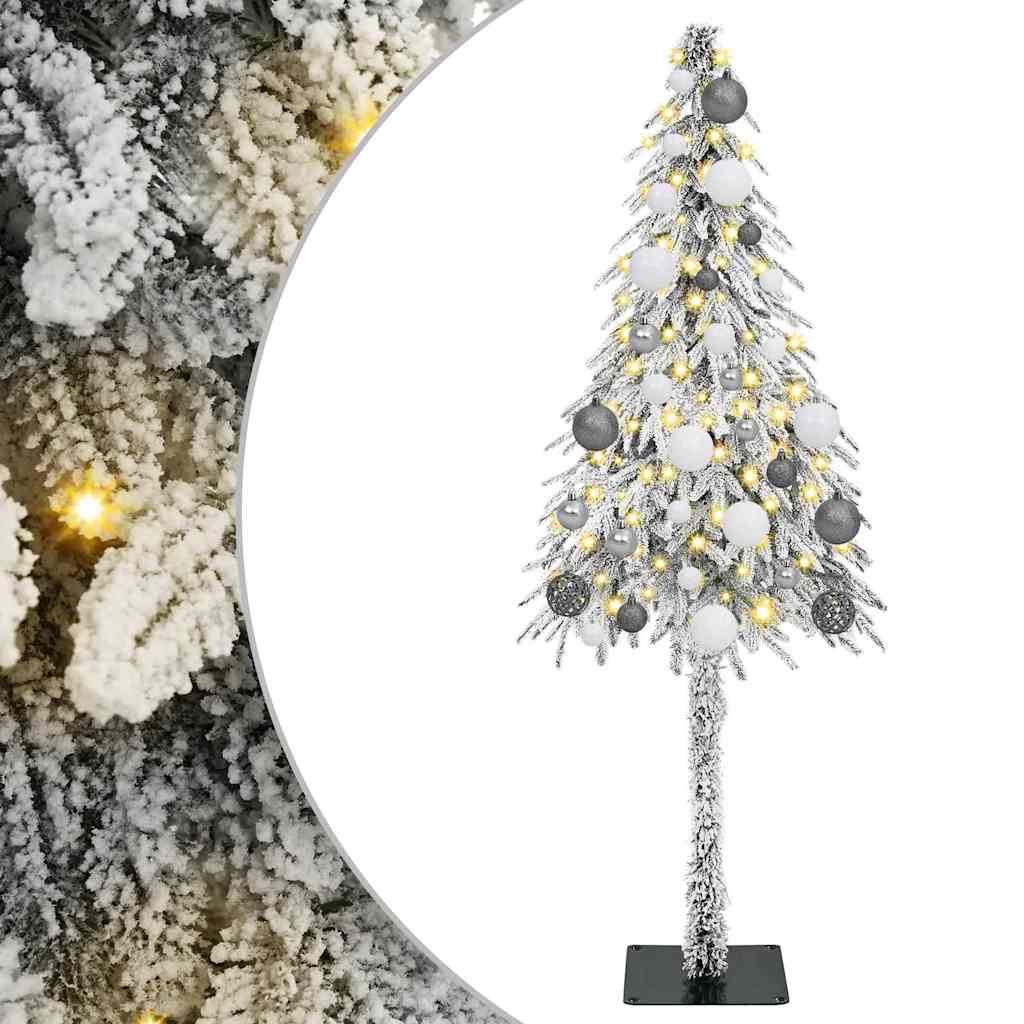 Χριστουγεννιάτικο Δέντρο με 150 LED Λευκό 120 cm ΠΕ και Ατσάλι - Pakobazaar
