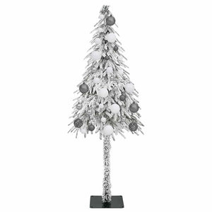 Χριστουγεννιάτικο Δέντρο με 150 LED Λευκό 120 cm ΠΕ και Ατσάλι - Pakobazaar