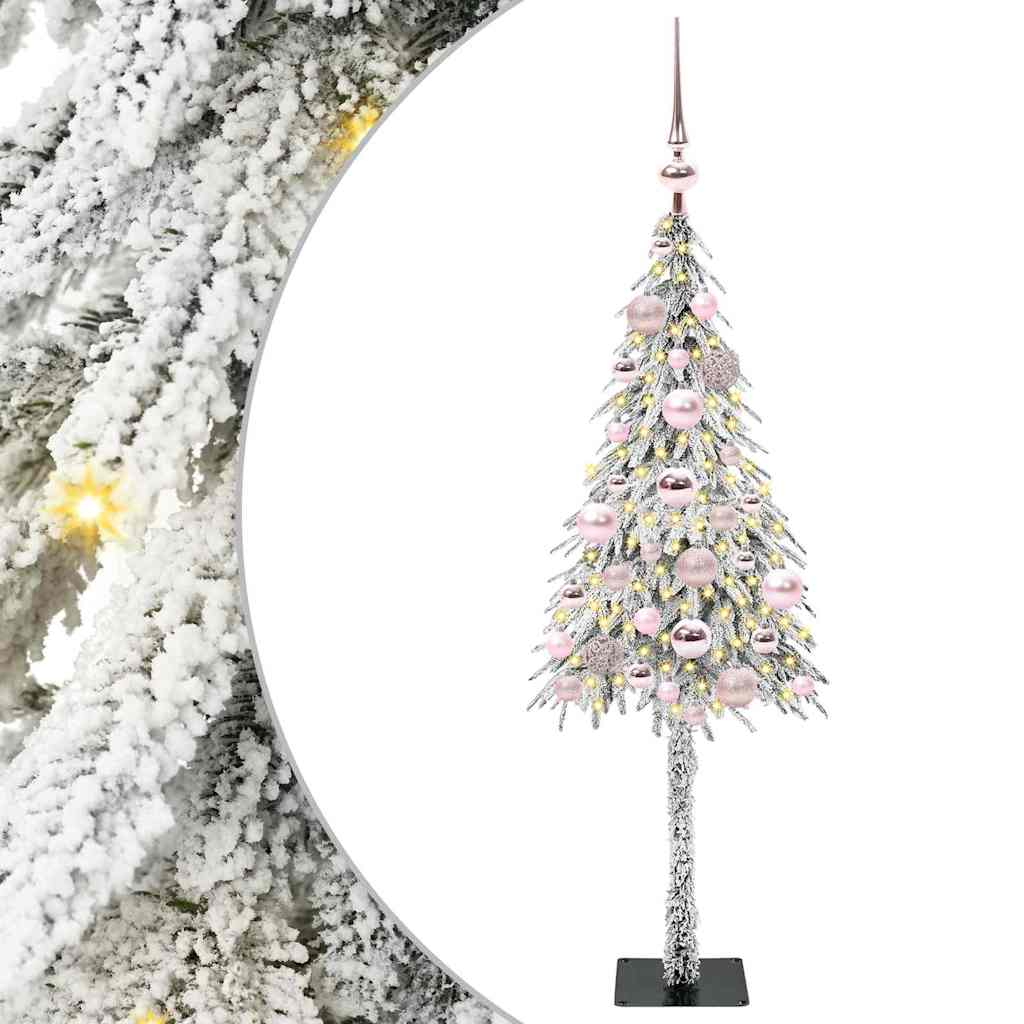 Χριστουγεννιάτικο Δέντρο με 150 LED Λευκό 120 cm ΠΕ και Ατσάλι - Pakobazaar