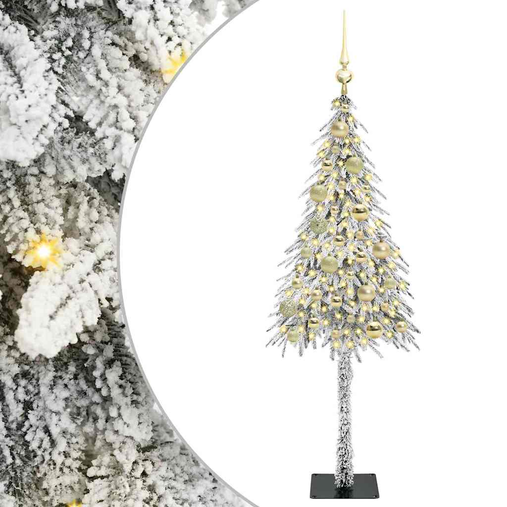 Χριστουγεννιάτικο Δέντρο με 150 LED Λευκό 120 cm ΠΕ και Ατσάλι - Pakobazaar
