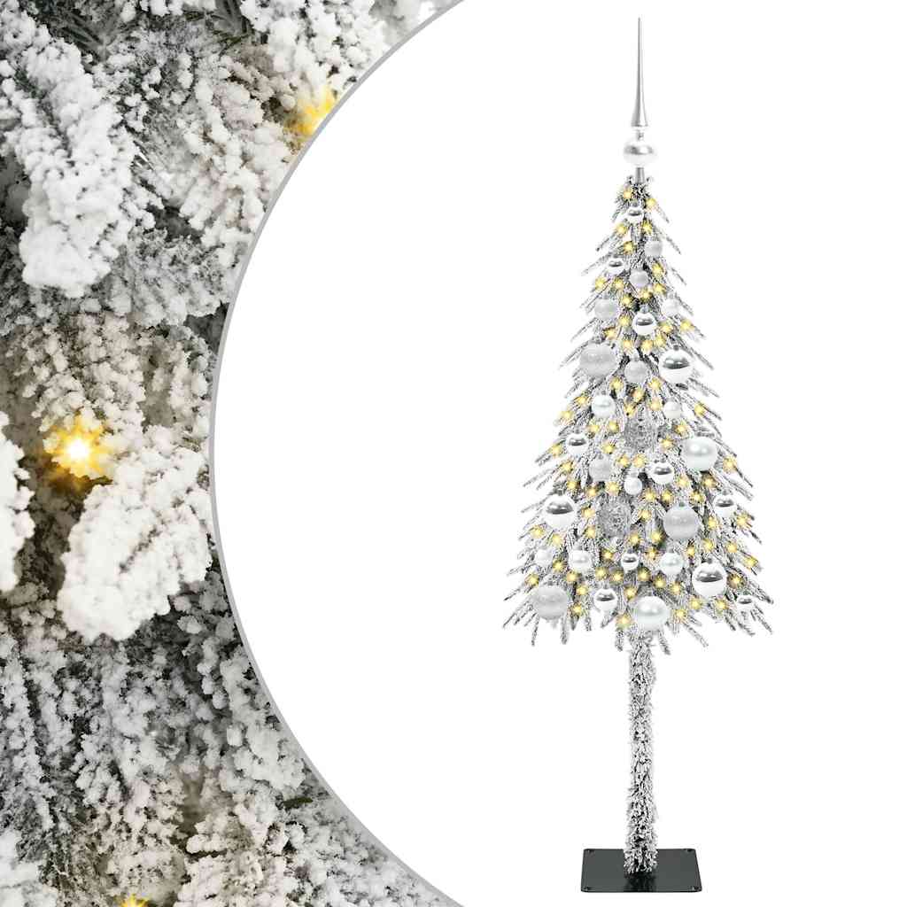 Χριστουγεννιάτικο Δέντρο με 150 LED Λευκό 120 cm ΠΕ και Ατσάλι