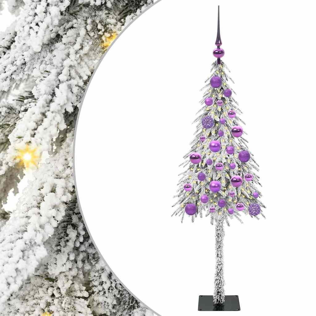 Χριστουγεννιάτικο Δέντρο με 150 LED Λευκό 120 cm ΠΕ και Ατσάλι - Pakobazaar