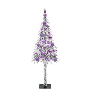 Χριστουγεννιάτικο Δέντρο με 150 LED Λευκό 120 cm ΠΕ και Ατσάλι - Pakobazaar