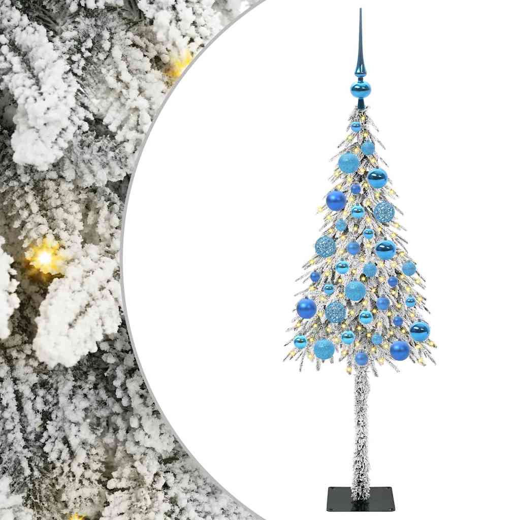 Χριστουγεννιάτικο Δέντρο με 150 LED Λευκό 120 cm ΠΕ και Ατσάλι - Pakobazaar