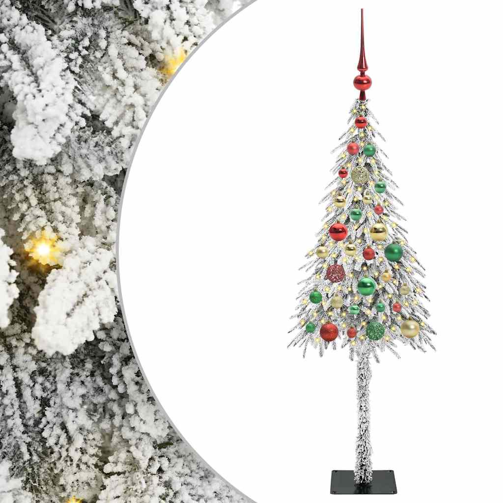 Χριστουγεννιάτικο Δέντρο με 150 LED Λευκό 120 cm ΠΕ και Ατσάλι - Pakobazaar