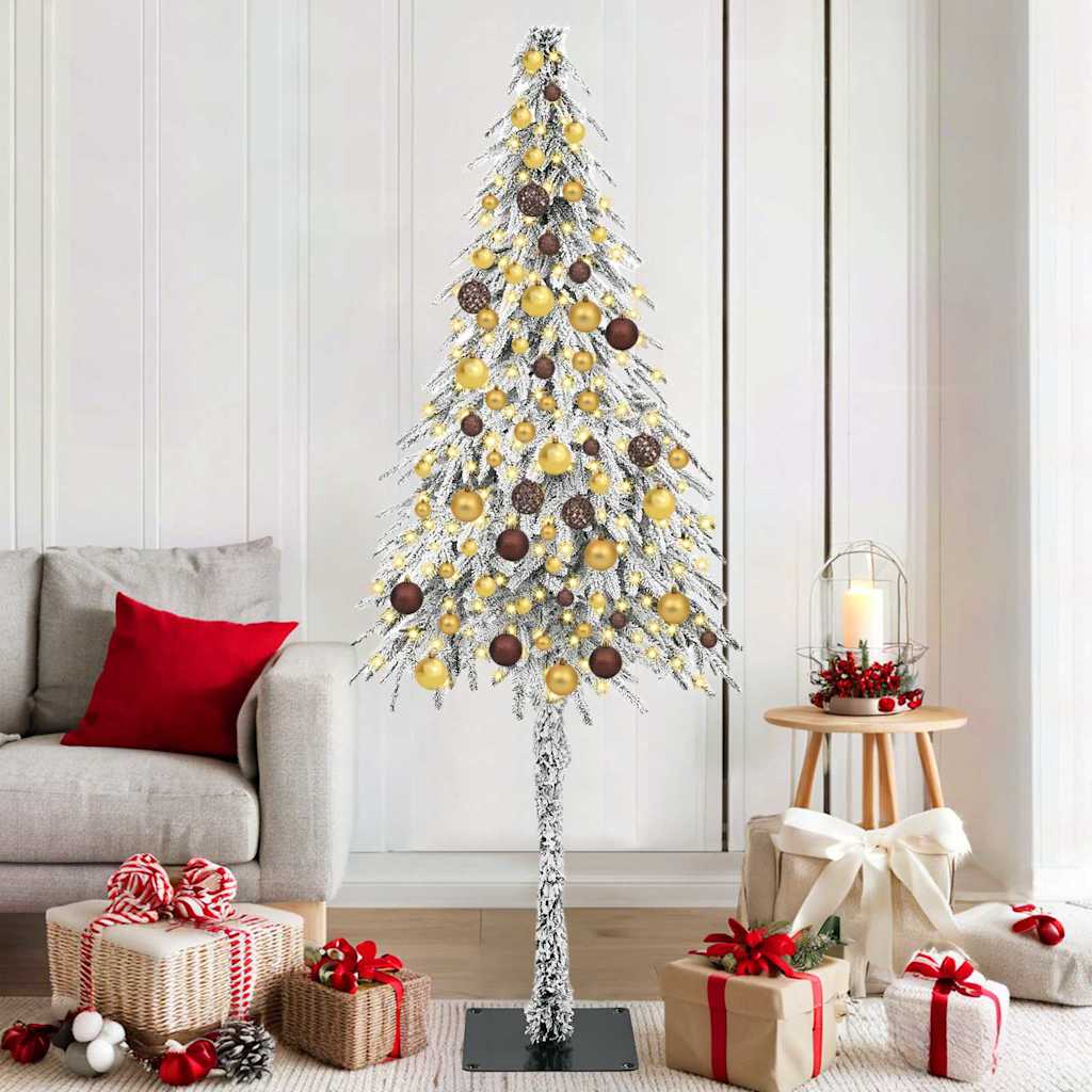 Χριστουγεννιάτικο Δέντρο με 300 LED Λευκό 180 cm ΠΕ και Ατσάλι - Pakobazaar