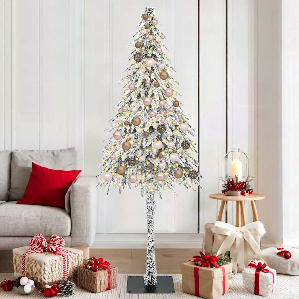Χριστουγεννιάτικο Δέντρο με 300 LED Λευκό 180 cm ΠΕ και Ατσάλι