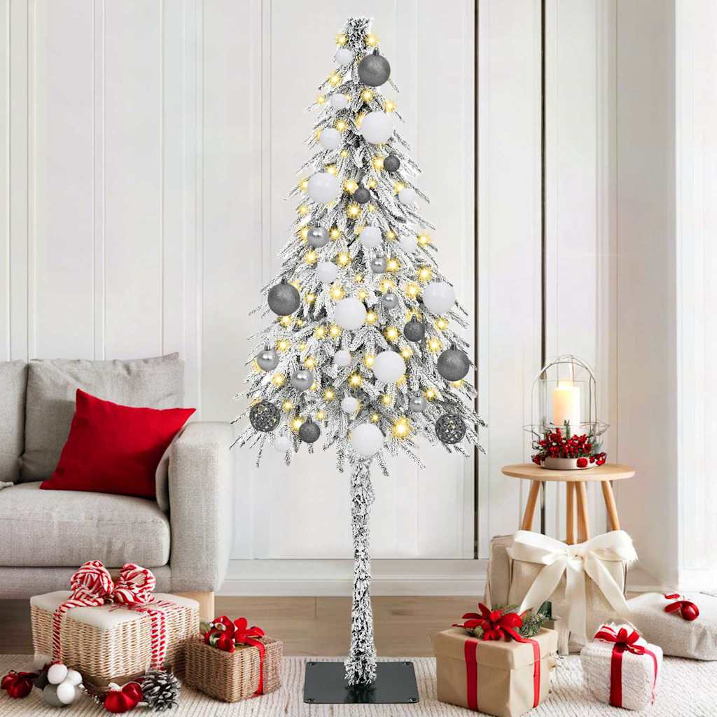 Χριστουγεννιάτικο Δέντρο με 300 LED Λευκό 180 cm ΠΕ και Ατσάλι
