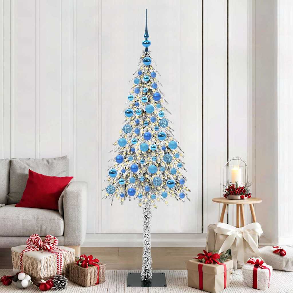 Χριστουγεννιάτικο Δέντρο με 300 LED Λευκό 180 cm ΠΕ και Ατσάλι
