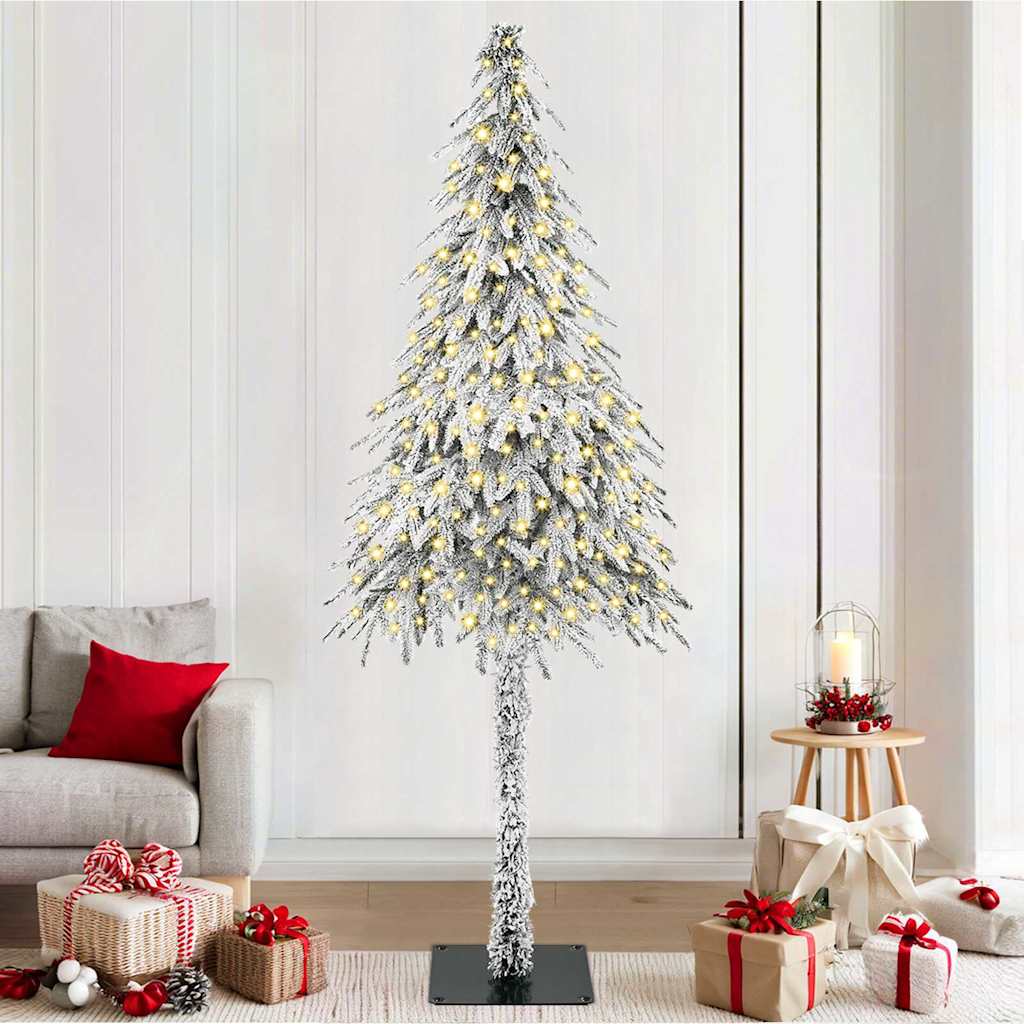 Χριστουγεννιάτικο Δέντρο με 300 LED Λευκό 210 cm ΠΕ και Ατσάλι